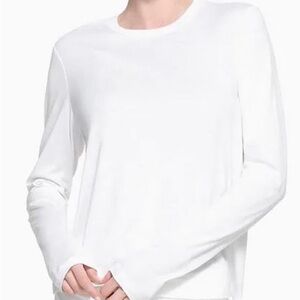 SKIMS White Long-Sleeve Crewneck Top